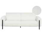 Beliani 3 Seater Boucle Sofa White Askim