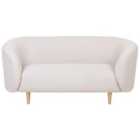 Beliani 2 Seater Fabric Sofa Beige And Gold Loen