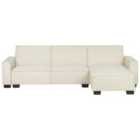 Beliani Left Hand Fabric Corner Sofa Bed Beige Romedal