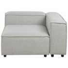 Beliani Left Hand Fabric Corner Section Light Grey Ardal