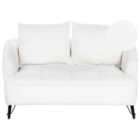 Beliani 2 Seater Boucle Sofa White Hobro