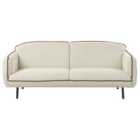 Beliani 3 Seater Fabric Sofa Light Beige Tonsberg