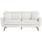 Beliani 3 Seater Fabric Sofa Off-white Vesala