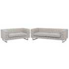 Beliani Fabric Sofa Set Beige Vissland
