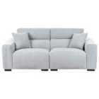 Beliani 3 Seater Fabric Sofa Light Blue Fauskan