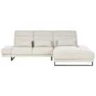 Beliani Left Hand Fabric Corner Sofa Light Beige Ikast