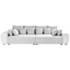 Beliani 4 Seater Fabric Sofa Light Grey And Light Beige Torpo