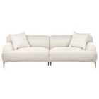 Beliani 3 Seater Fabric Sofa Light Beige Matila