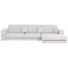 Beliani Left Hand 4 Seater Corner Sofa White Lofoten