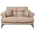 Beliani 2 Seater Fabric Sofa Light Brown Skive