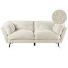 Beliani 3 Seater Boucle Sofa White Lenvik
