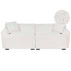 Beliani 3 Seater Boucle Sofa White Korio