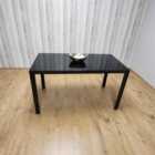 Kosy Koala Dining Table Black Glass Kitchen Place For 6 Seats, Dining Table Only