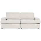 Beliani 3 Seater Fabric Sofa Light Beige Alla