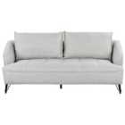 Beliani 3 Seater Fabric Sofa Grey Hobro