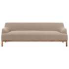 Beliani 3 Seater Fabric Sofa Taupe Sosjo