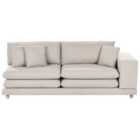 Beliani 2 Seater Fabric Sofa Beige Heden