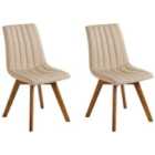 Beliani Set Of 2 Dining Chairs Melfort Dark Green