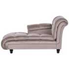 Beliani Right Hand Chaise Lounge Taupe Lormont