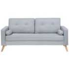 Beliani 2 Seater Fabric Sofa Grey Kalmar