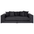 Beliani 3 Seater Sofa Black Glorvika