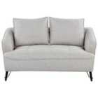 Beliani 2 Seater Fabric Sofa Grey Hobro