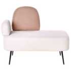 Beliani Left Hand Chaise Lounge Brown Arcey