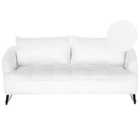 Beliani 3 Seater Boucle Sofa White Hobro