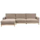 Beliani Right Hand Fabric Corner Sofa Taupe Siggard