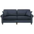 Beliani 3 Seater Fabric Sofa Dark Grey Otra Ii