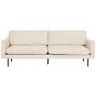 Beliani 3 Seater Velvet Sofa Light Beige Vinterbro