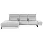 Beliani Right Hand Fabric Corner Sofa Light Grey Ikast