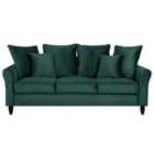 Beliani 3 Seater Velvet Sofa Emerald Green Bornholm