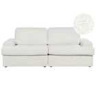 Beliani 3 Seater Boucle Sofa White Alla