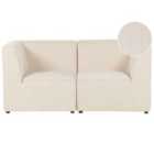 Beliani 2 Seater Modular Jumbo Cord Sofa Beige Lemvig