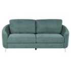 Beliani 3 Seater Fabric Sofa Green Trosa