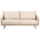 Beliani 3 Seater Velvet Sofa Beige Maura