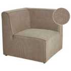 Beliani Jumbo Cord Corner Section Taupe Lemvig
