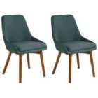 Beliani Set Of 2 Dining Chairs Melfort Sand Beige