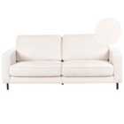 Beliani 3 Seater Boucle Sofa White Savalen