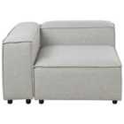 Beliani Right Hand Fabric Corner Section Light Grey Ardal