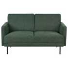 Beliani 2 Seater Fabric Sofa Dark Green Breda