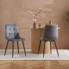 Birlea Axel Pair Of Dining Chairs - Grey