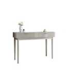 CARME Home Layla Dressing Table - Drawers With Ribbed Front Finished Mocha