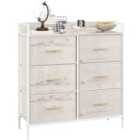 HOMCOM Bedroom Chest of Drawers 6 Drawer Dresser w/ Shelf, Natural