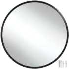 Tectake Round Mirror Fiona Aluminium Frame, Wall Mounted, Minimalist Design, 50 X 2.5 Cm