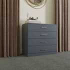 Seconique Dakota 4 Drawer Chest - Dark Grey