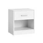 Vasagle Bedside Table With Drawer Classic White