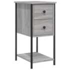 Vidaxl Bedside Cabinet Grey Sonoma 32X42X70 Cm Engineered Wood