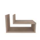 Decorotika Lara Nightstand L-shaped Floating Shelf Bedside Table Night Stand Cordoba